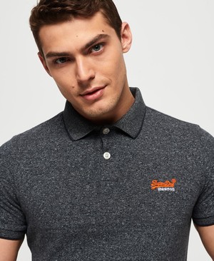 Superdry Orange Label Jersey Férfi Póló Fekete | FREPU7416